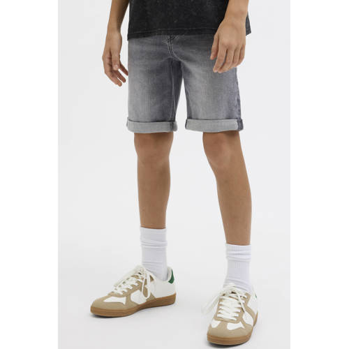 JACK & JONES JUNIOR denim regular short grey denim Korte broek Grijs Jongens Stretchkatoen - maat 170 afbeelding