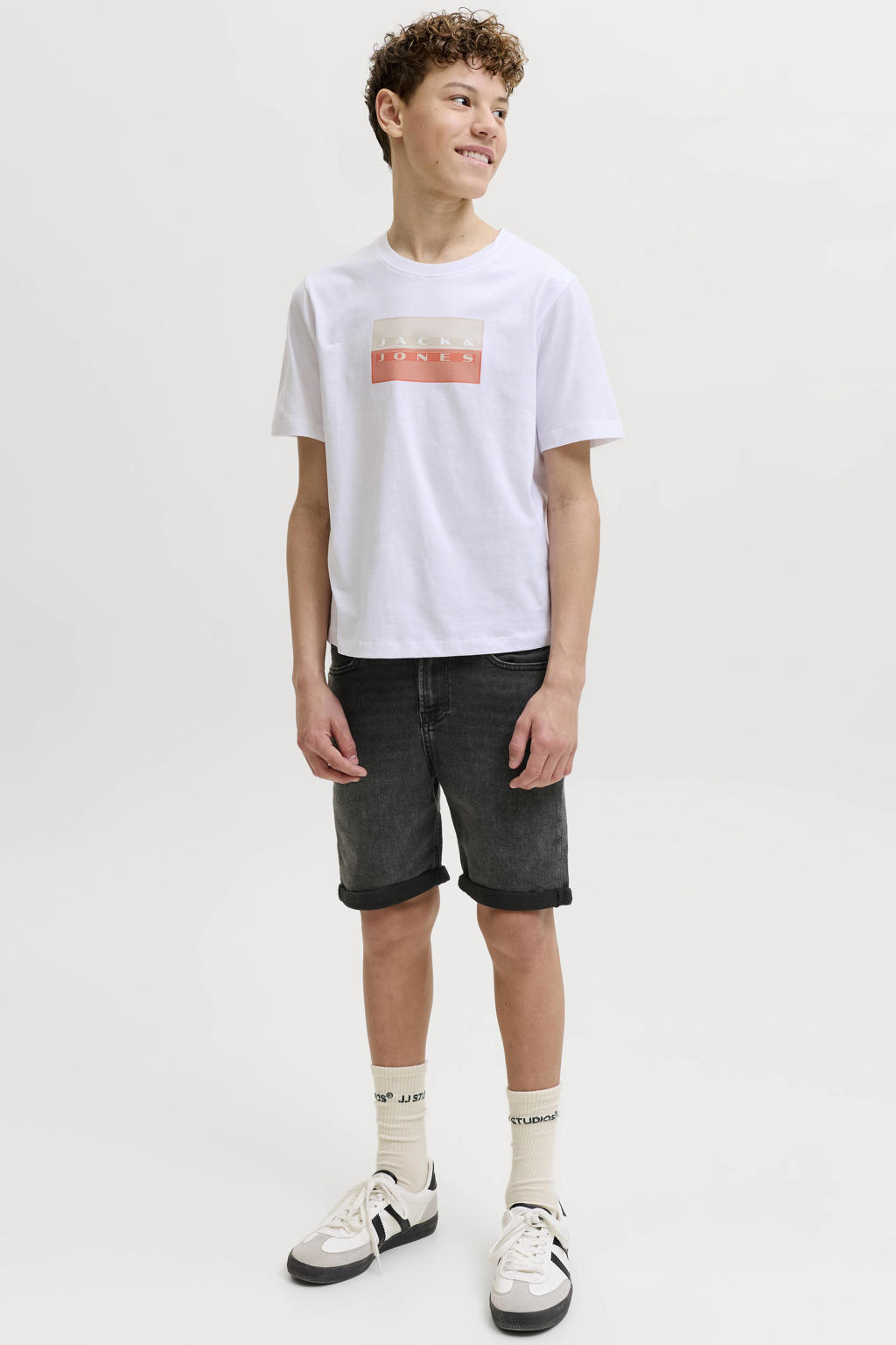 JACK & JONES JUNIOR denim regular short black denim
