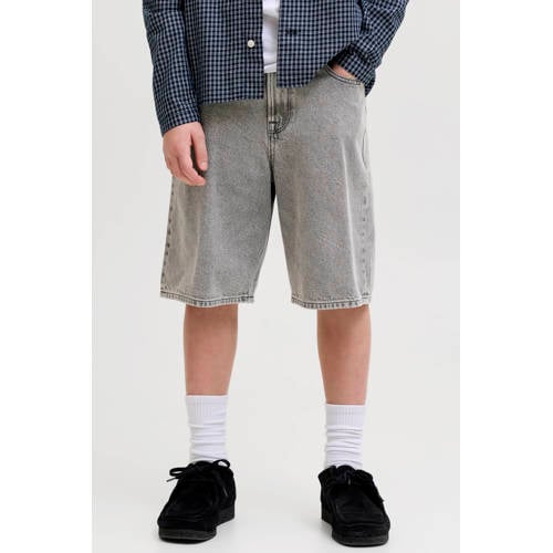 JACK & JONES JUNIOR denim short grey denim Korte broek Grijs Effen - maat 152 afbeelding