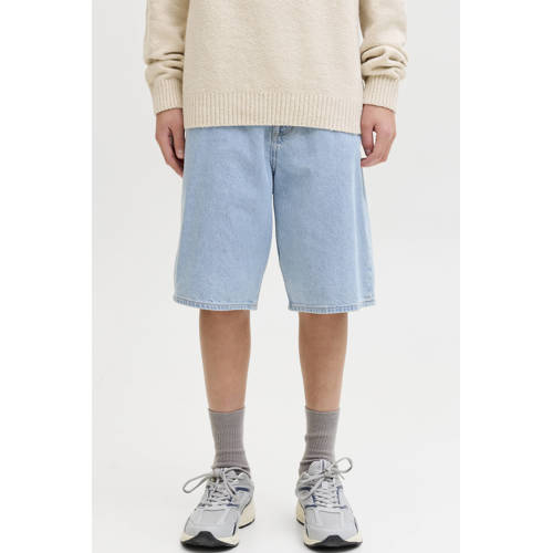 JACK & JONES JUNIOR denim short medium blue denim Korte broek Blauw Effen - maat 146 afbeelding