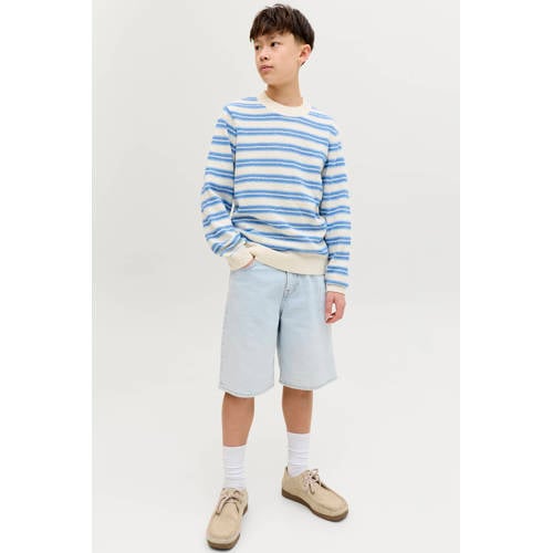 JACK & JONES JUNIOR baggy high waist short light blue denim Korte broek Blauw - maat 164 afbeelding