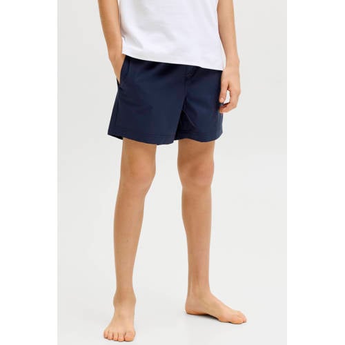 JACK & JONES JUNIOR zwemshort donkerblauw Jongens Polyester Effen - maat 140 afbeelding