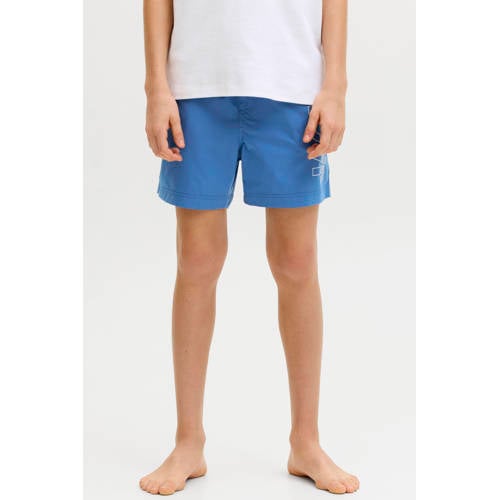 JACK & JONES JUNIOR zwemshort blauw Jongens Polyester Effen - maat 152 afbeelding