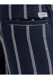 thumbnail: JACK & JONES JUNIOR relaxed gestreepte casual short donkerblauw gebreid