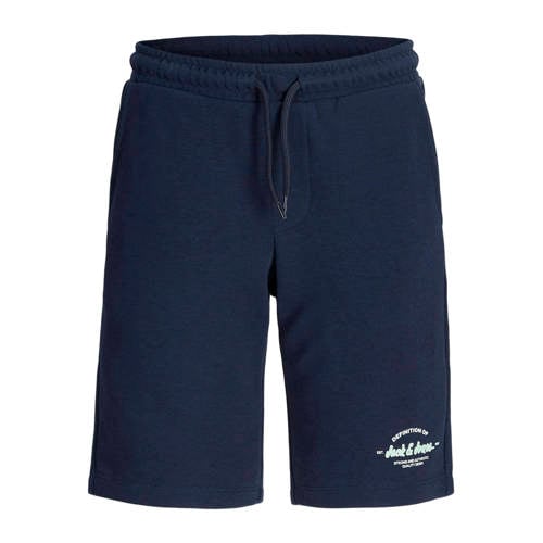 JACK & JONES JUNIOR regular waist sweatshort donkerblauw Korte broek Logo - maat 140 afbeelding