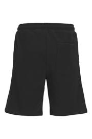 thumbnail: Zwarte jongens JACK & JONES JUNIOR sweatshort met elastische tailleband met koord en logo dessin