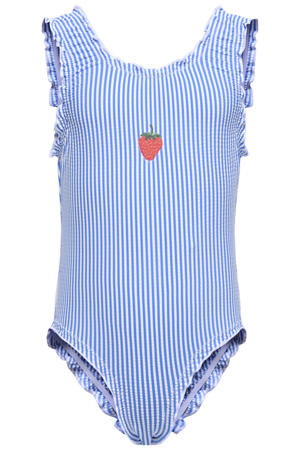 badpak gestreept blauw/wit
