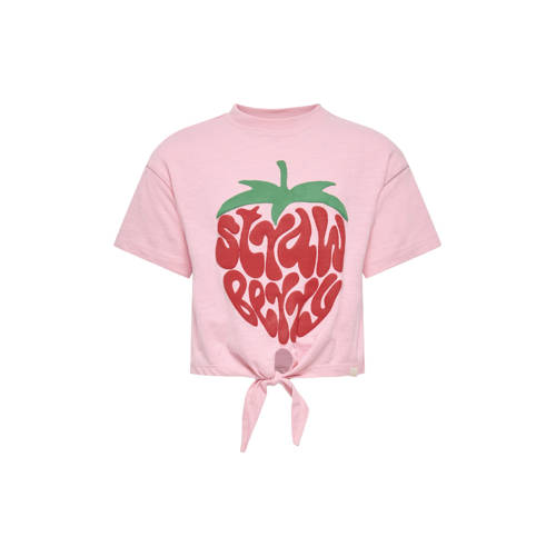 KIDS ONLY MINI T-shirt roze Meisjes Katoen Ronde hals Printopdruk - maat 116 afbeelding