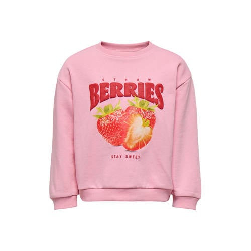 KIDS ONLY MINI sweater roze Printopdruk - maat 104 afbeelding
