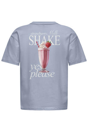 T-shirt met backprint blauw