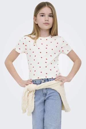 T-shirt wit /rood