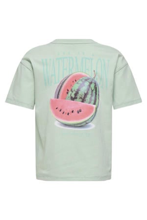 T-shirt met backprint groen