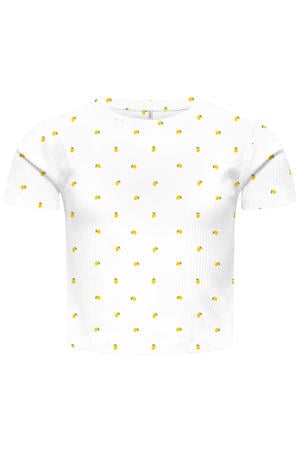 T-shirt wit /geel
