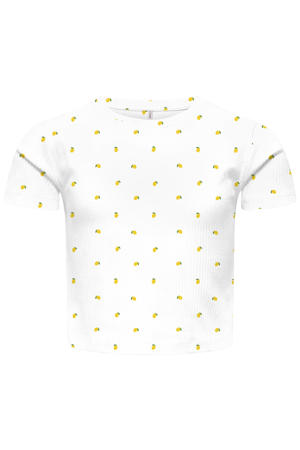 T-shirt wit /geel