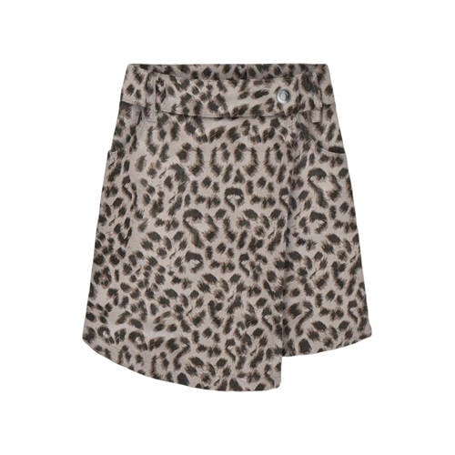 KIDS ONLY GIRL skort met panterprint beige Rok Meisjes Stretchkatoen Dierenprint - maat 134 afbeelding
