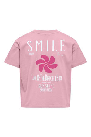T-shirt met backprint roze