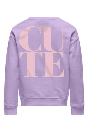 sweater met backprint paars