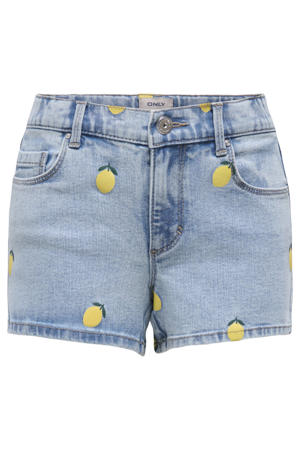 regular short light blue denim