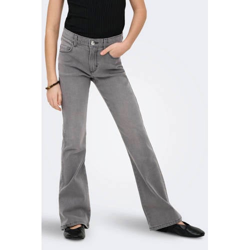 KIDS ONLY GIRL KOGBLAIR flared jeans grey denim Grijs Meisjes Stretchdenim - maat 140 afbeelding