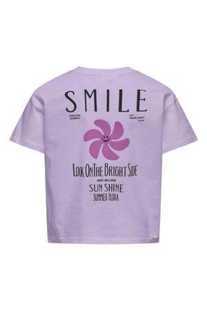T-shirt met backprint lila