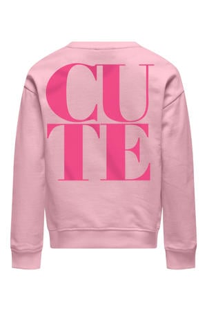 sweater met backprint roze