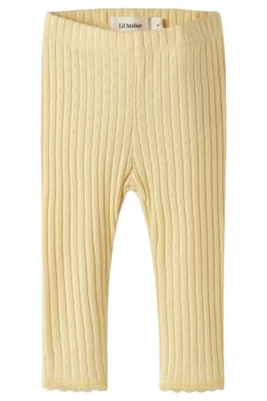 slim legging gebreid geel