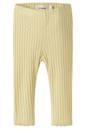 slim legging gebreid geel