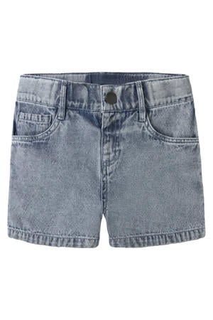 short medium blue denim