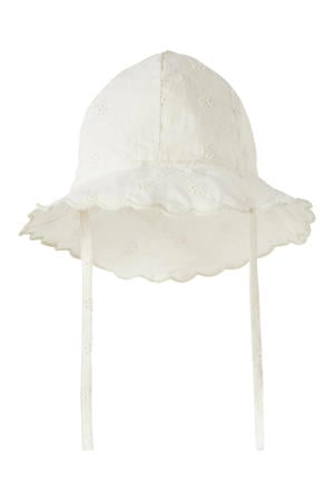 zonnehoed met broderie ecru