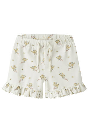 regular gebloemde casual short ecru