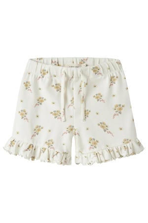 regular gebloemde casual short ecru