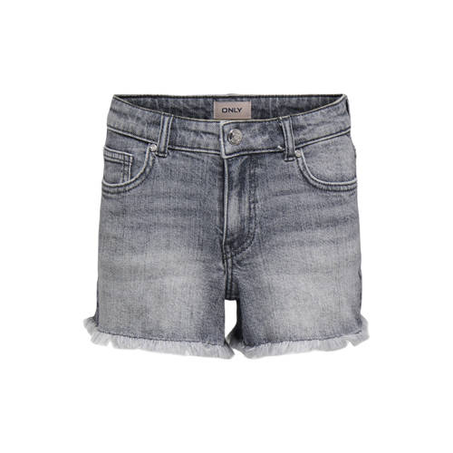 KIDS ONLY GIRL denim straight short medium grey denim Korte broek Grijs - maat 128 afbeelding