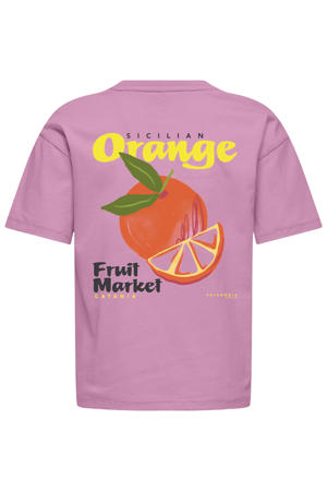 T-shirt met backprint roze