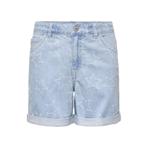 KIDS ONLY GIRL short light blue denim Korte broek Blauw Sterren - maat 152 afbeelding