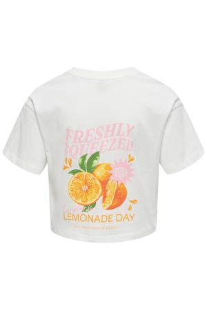 T-shirt met backprint wit