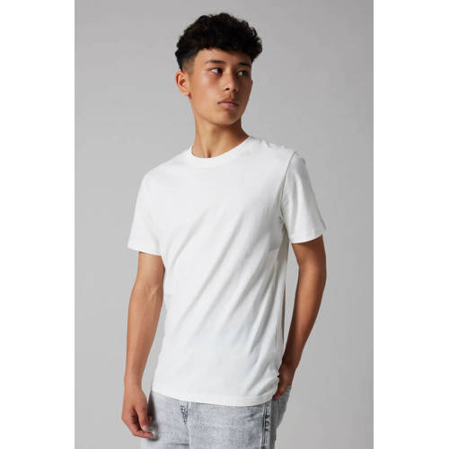 LMTD T-shirt wit Jongens/Meisjes Katoen Ronde hals Effen - maat 134/140 afbeelding