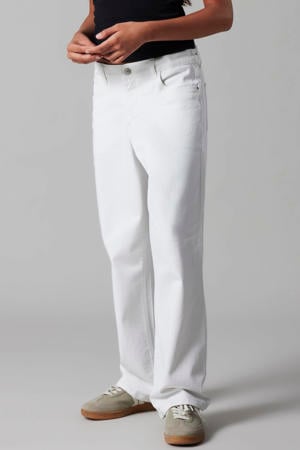 straight regular waist casual broek wit