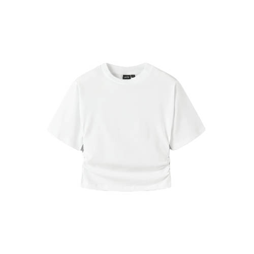 LMTD T-shirt wit Meisjes Katoen Ronde hals Effen - maat 146/152 afbeelding