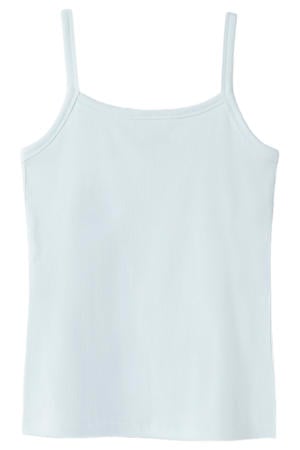 singlet lichtblauw gebreid