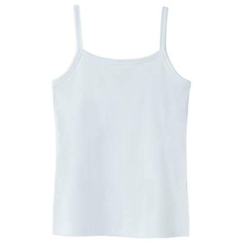 LMTD singlet lichtblauw gebreid Meisjes Stretchkatoen Ronde hals Effen - maat 158/164 afbeelding