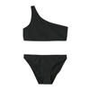 LMTD one shoulder crop bikini zwart