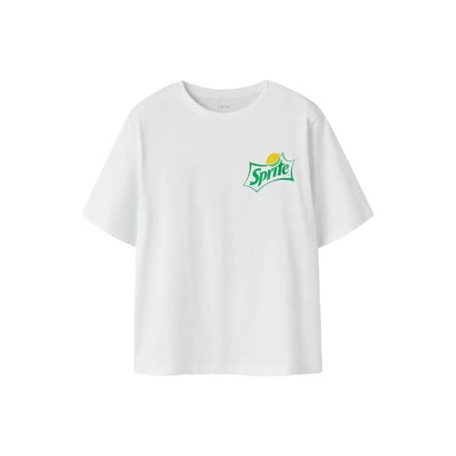 LMTD T-shirt met backprint wit Jongens/Meisjes Katoen Ronde hals Backprint - maat 158 afbeelding
