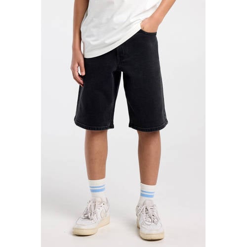 America Today denim short black denim Korte broek Zwart Effen - maat 134/140 afbeelding