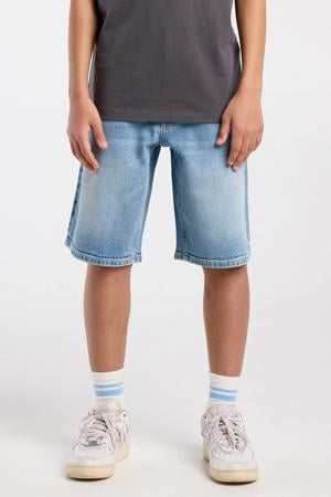 denim short medium blue denim