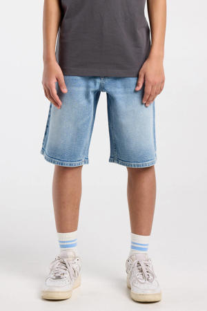 denim short medium blue denim