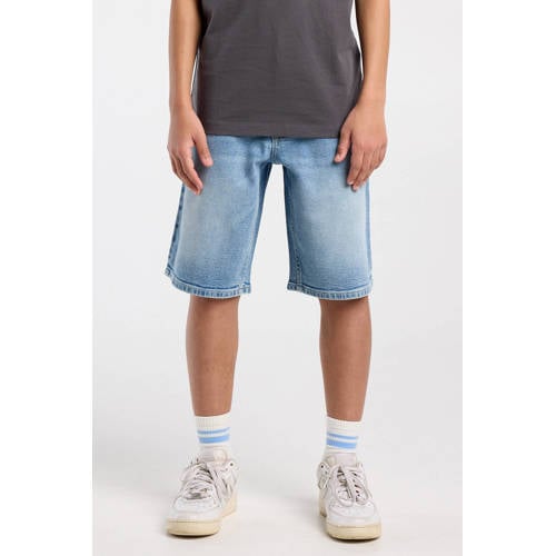 America Today denim short medium blue denim Korte broek Blauw Effen - maat 146/152 afbeelding