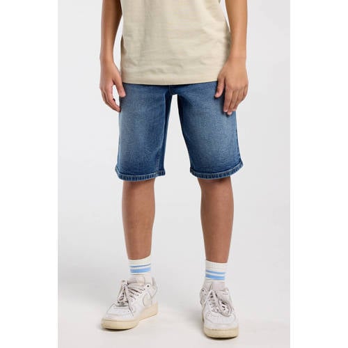 America Today denim short dark blue denim Korte broek Blauw Effen - maat 146/152 afbeelding