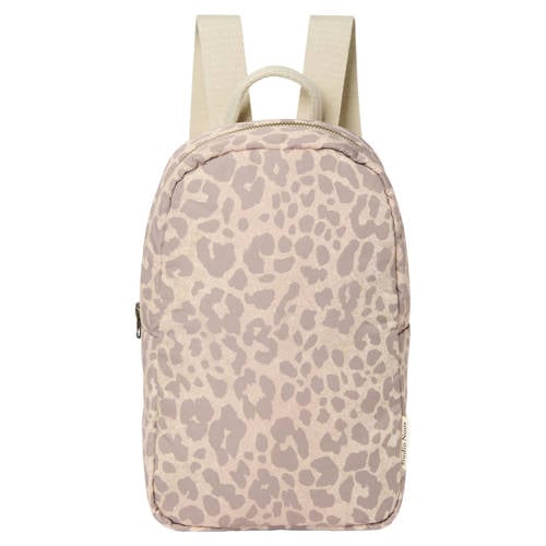 Studio Noos rugzak Puffy Mini Backpack beige panterprint Jongens/Meisjes Polyester afbeelding