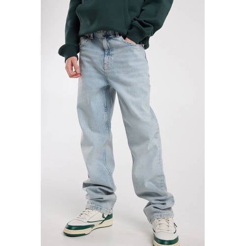 America Today straight leg jeans light blue denim Blauw Effen - maat 158/164 afbeelding