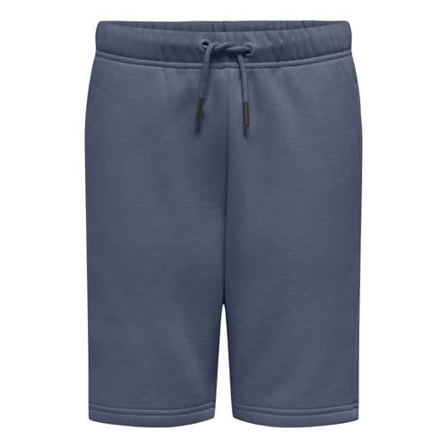ONLY & SONS JUNIOR regular sweatshort grijsblauw Korte broek Effen - maat 164 afbeelding